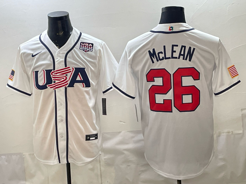 Men 2026 World cup white MLB Nike jersey 00109